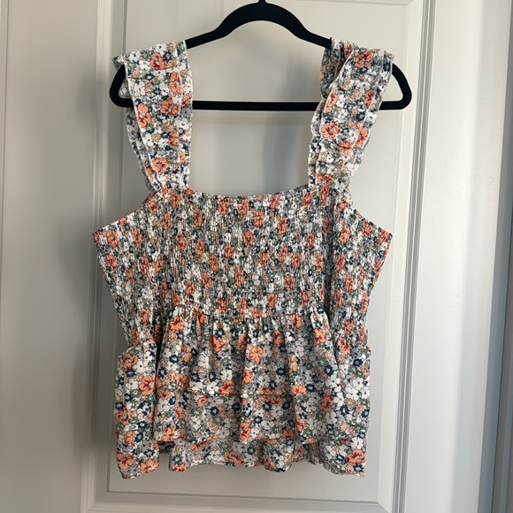 Floral Ruffle Tank - Picture 2 of 3